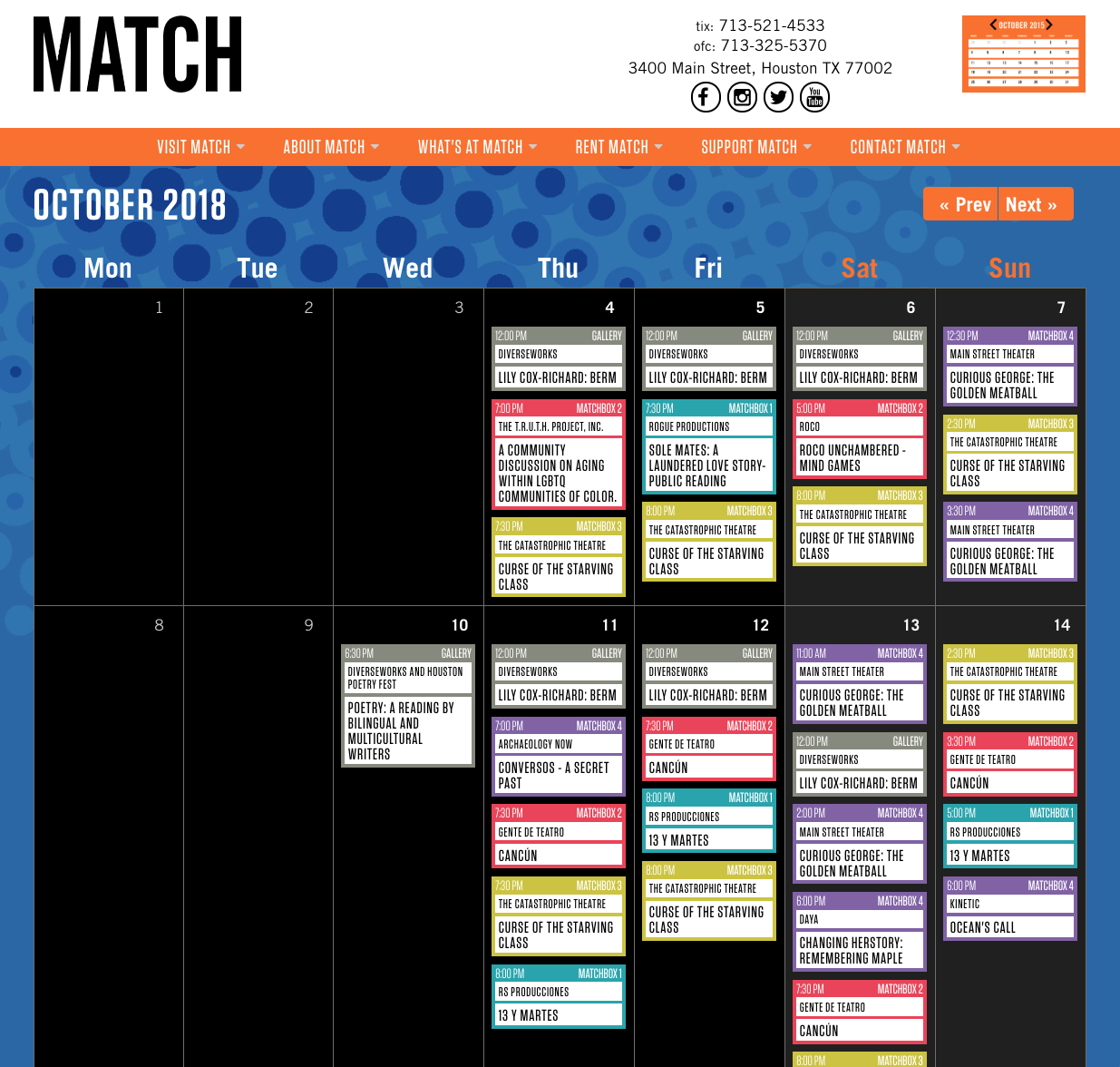 MATCH Calendar