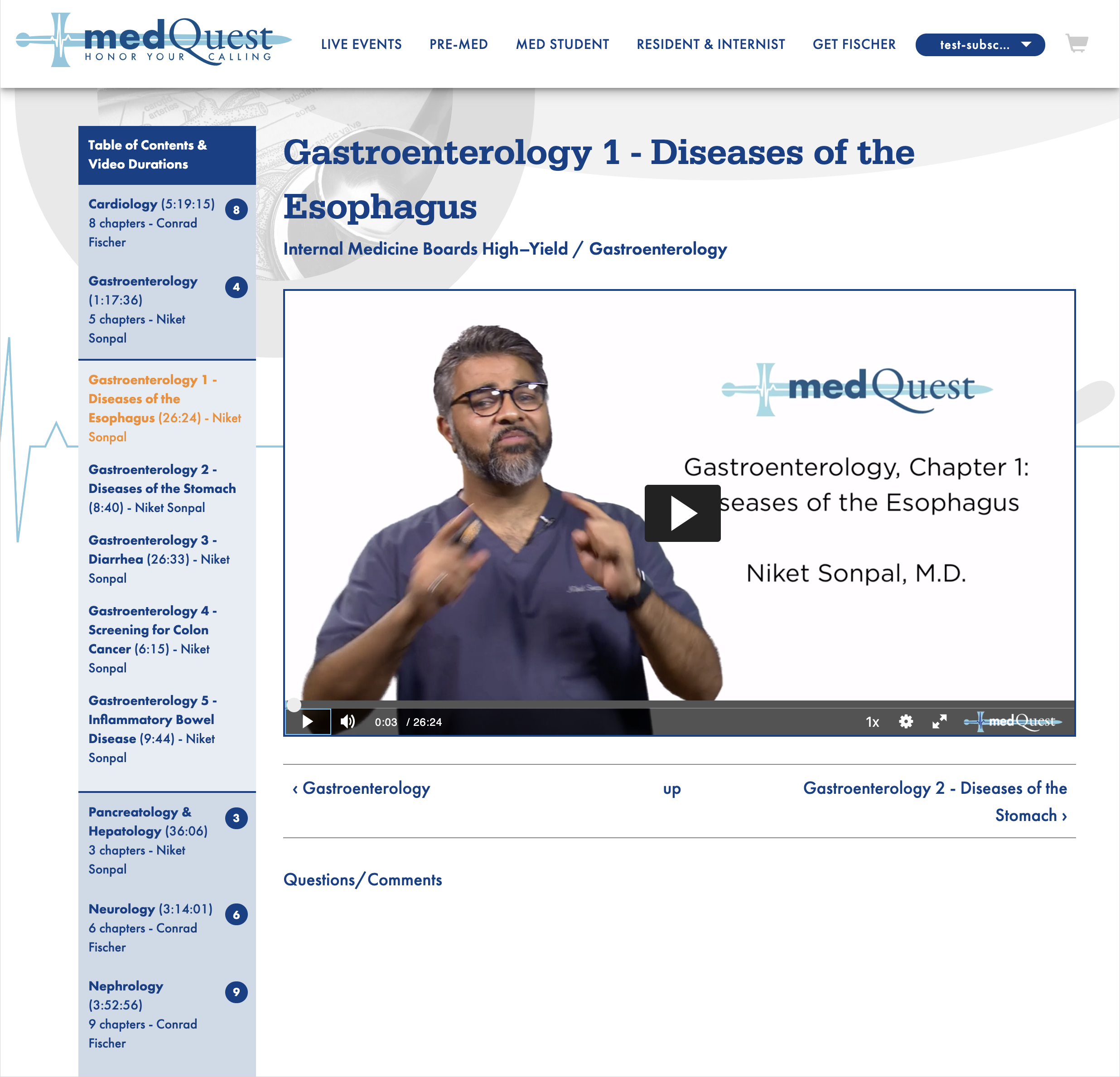 MedQuest — Video Lecture